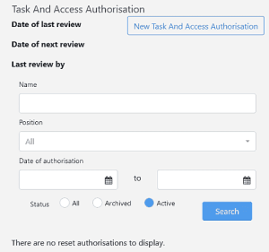 Task and Access