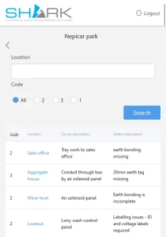 Defect list